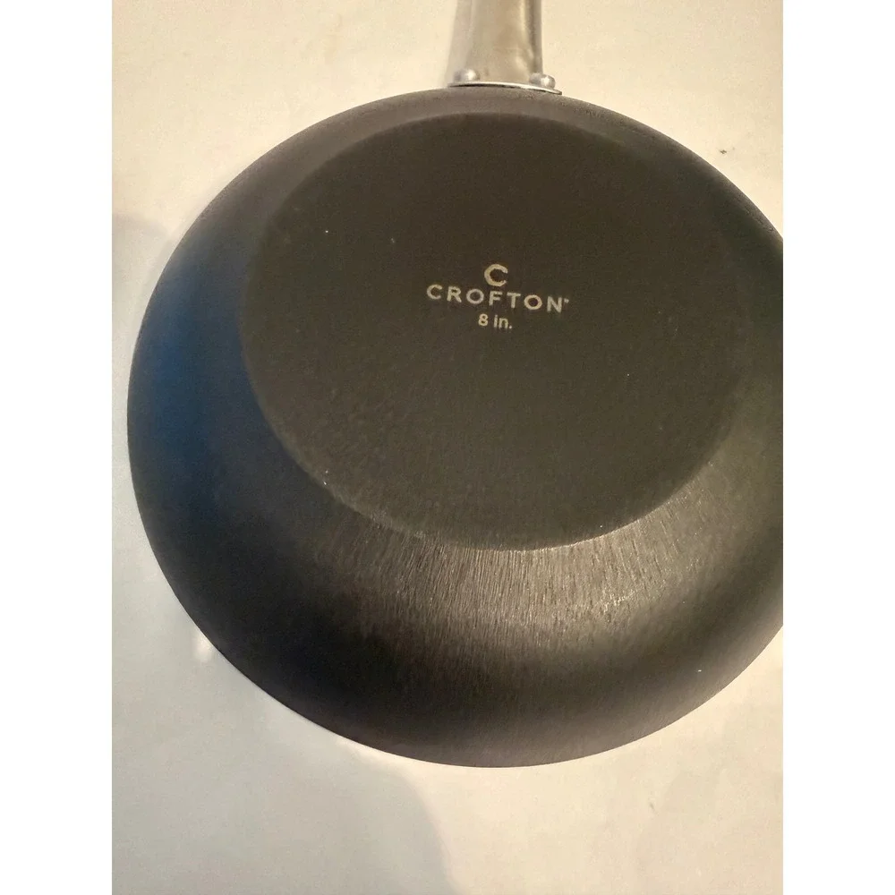Crofton 8 Inch  Cast Iron Steel Frying Pan Skillet with Riveted Stainless Handle